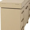 Toaletka rozkładana z siedziskiem i kontenerkami tapicerowana 138x51 cm