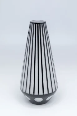 Wazon Brillar Cylinder Ø22x44 cm czarno-biały