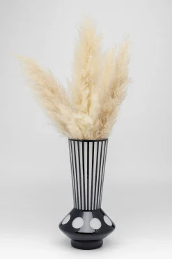 Wazon Brillar Ø22x40 cm czarno-biały