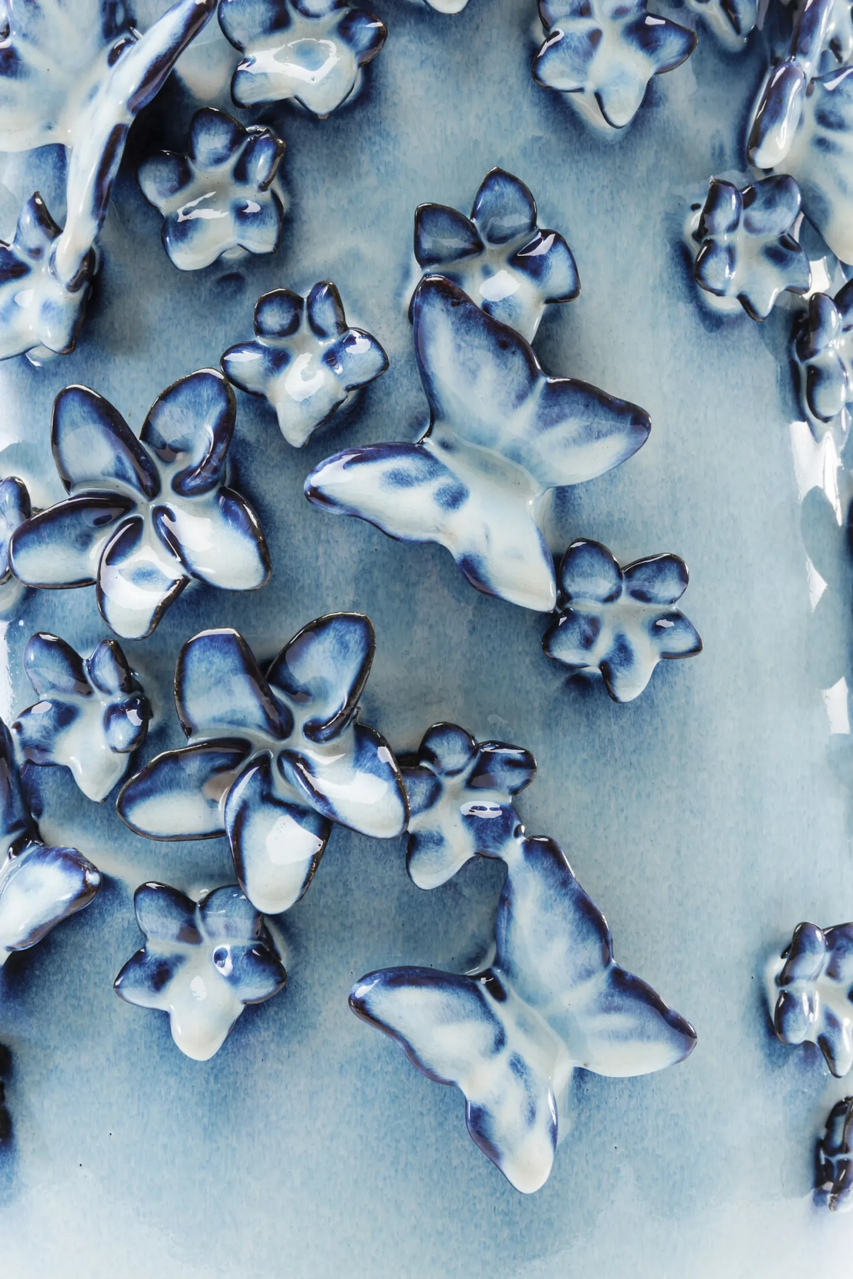 Wazon Butterflies 28x50 cm jasnoniebieski