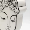 Wazon ceramiczny biały motyw kobiety 21x26 cm