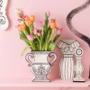 Wazon ceramiczny z uchwytami biały 23x24 cm