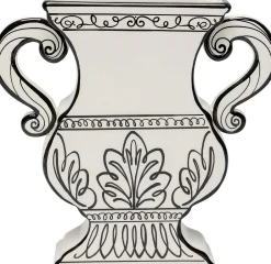 Wazon ceramiczny z uchwytami biały 23x24 cm