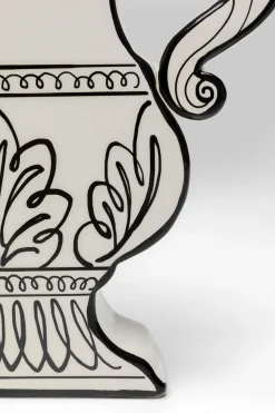 Wazon ceramiczny z uchwytami biały 23x24 cm