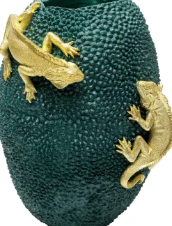 Wazon Chameleon Jack Fruit Ø39x39 cm zielono-złoty