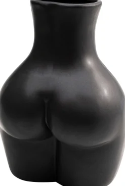 Wazon czarny z motywem ludzkiego ciała ceramiczny 16x22 cm