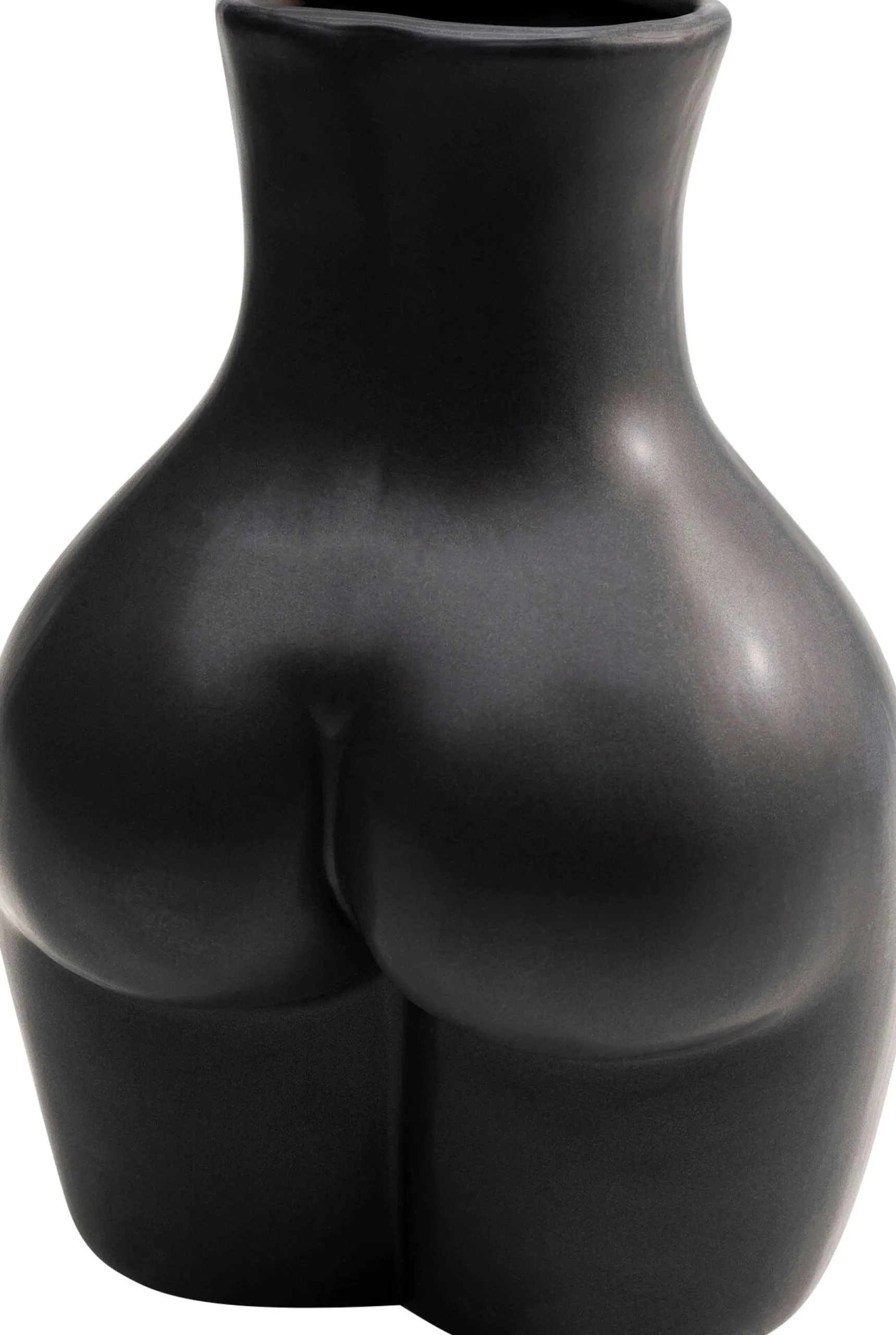 Wazon czarny z motywem ludzkiego ciała ceramiczny 16x22 cm