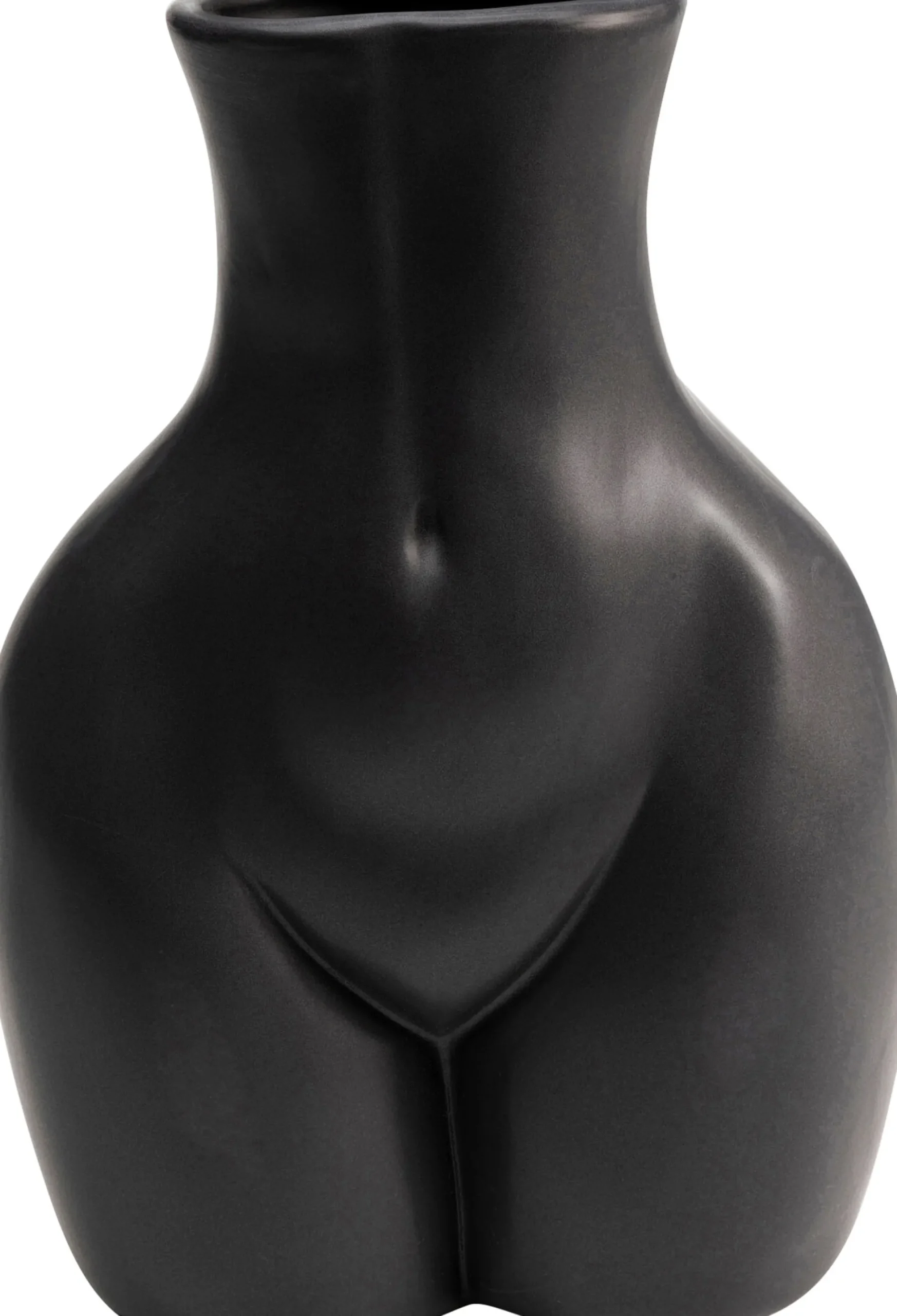 Wazon czarny z motywem ludzkiego ciała ceramiczny 16x22 cm