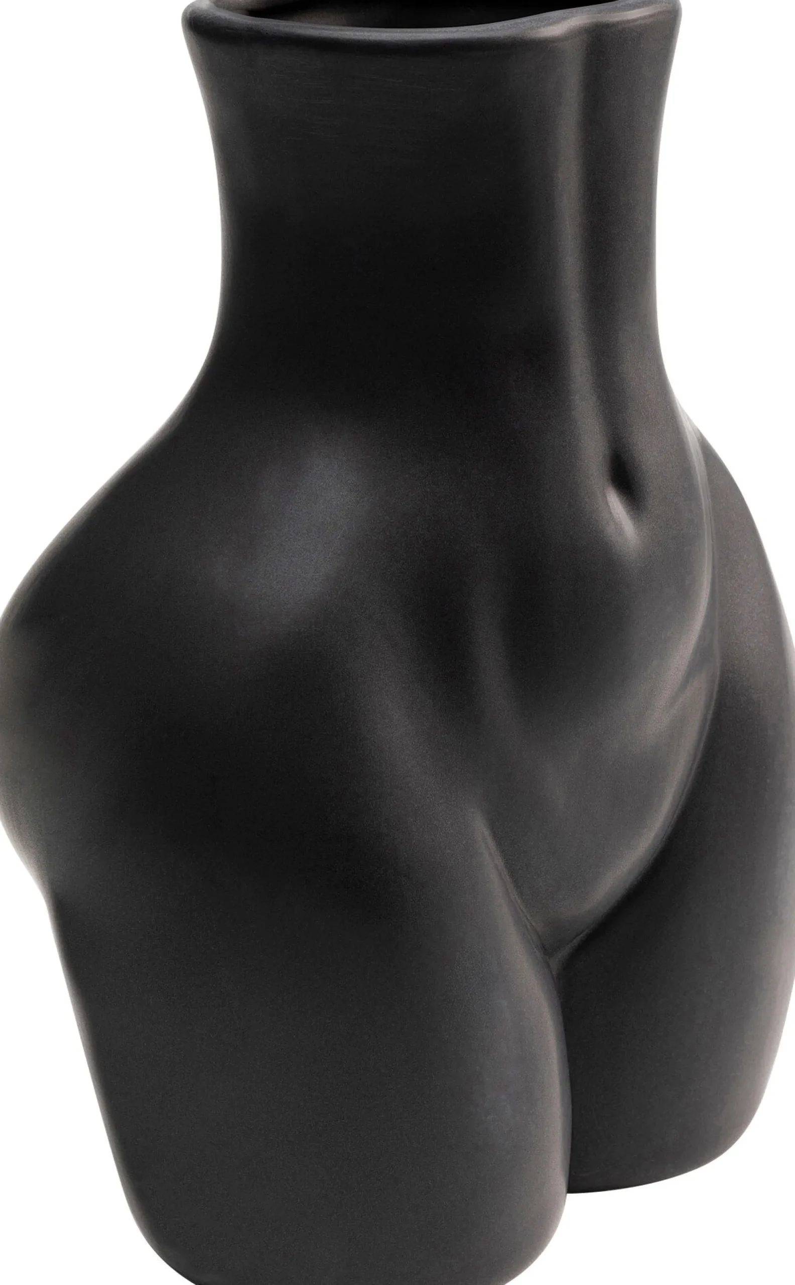 Wazon czarny z motywem ludzkiego ciała ceramiczny 16x22 cm