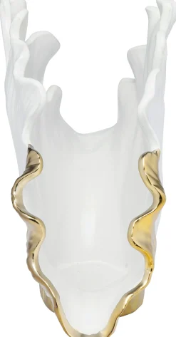 Wazon Gingo Elegance 45x32 cm biało-złoty