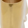 Wazon Half Face 46x29 cm aluminium złoty