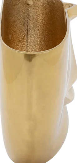 Wazon Half Face 46x29 cm aluminium złoty