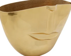 Wazon Half Face 46x29 cm aluminium złoty