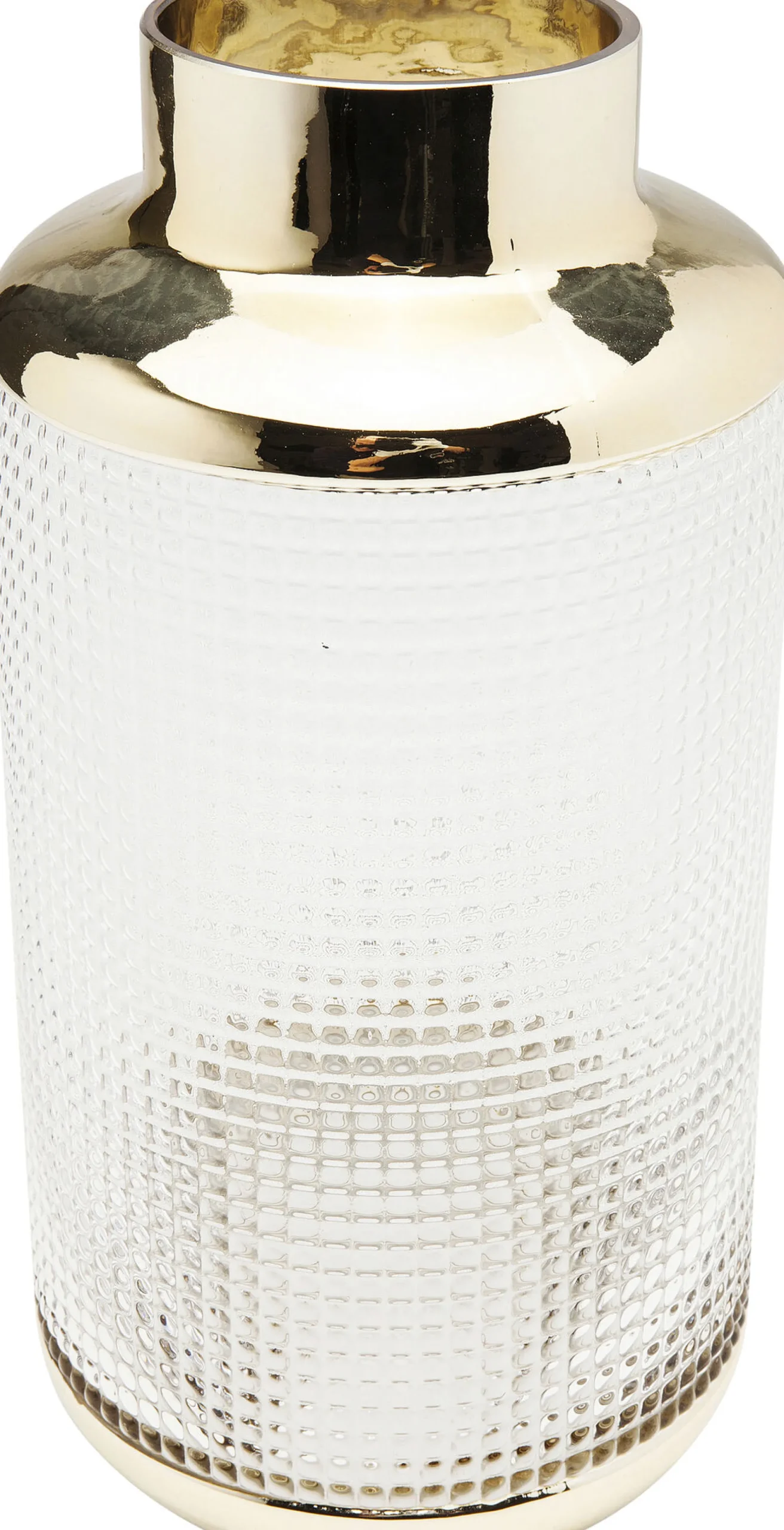 Wazon LA Noble ∅15x30 cm transparentno-złoty