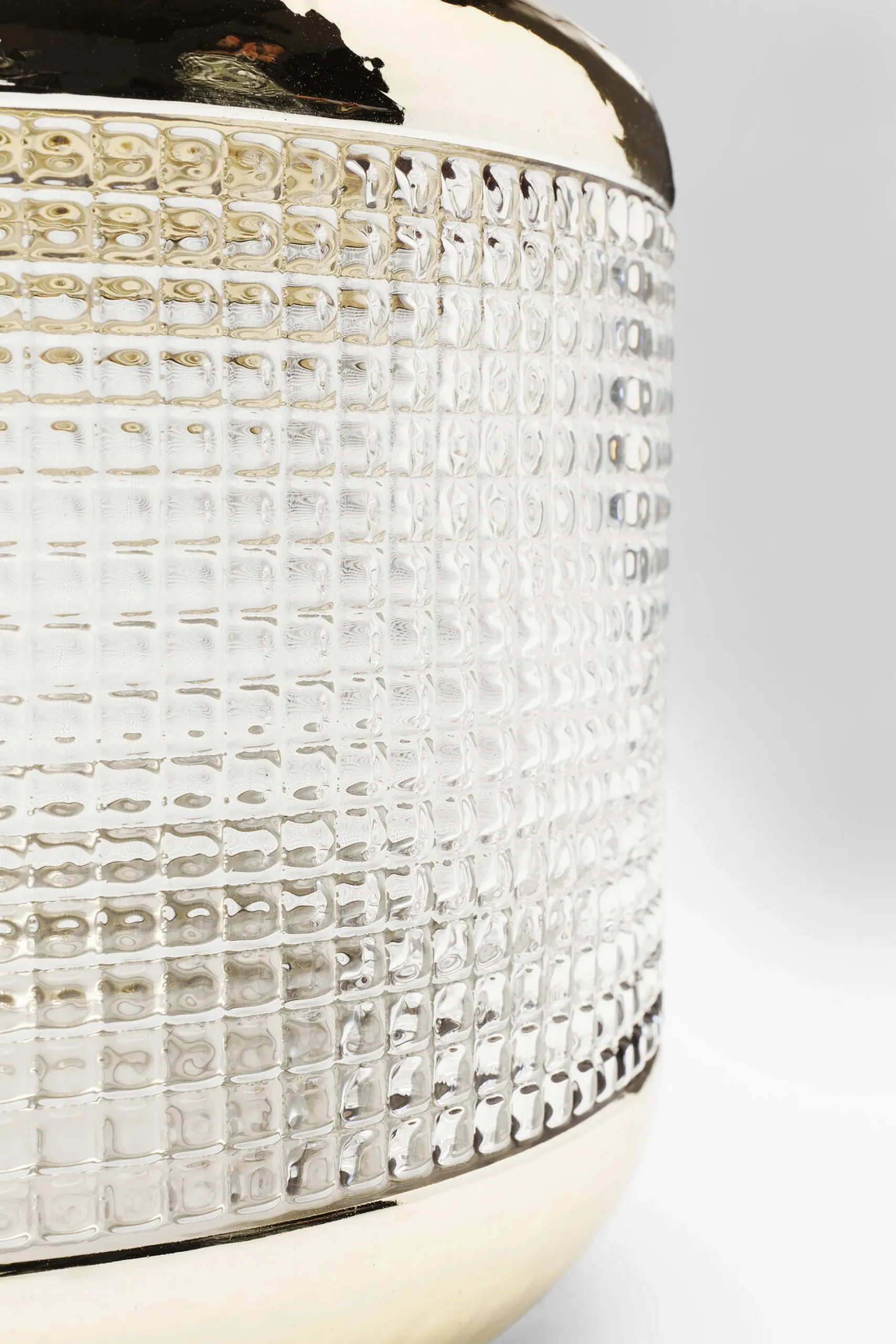 Wazon LA Noble ∅20x19 cm transparentno-złoty