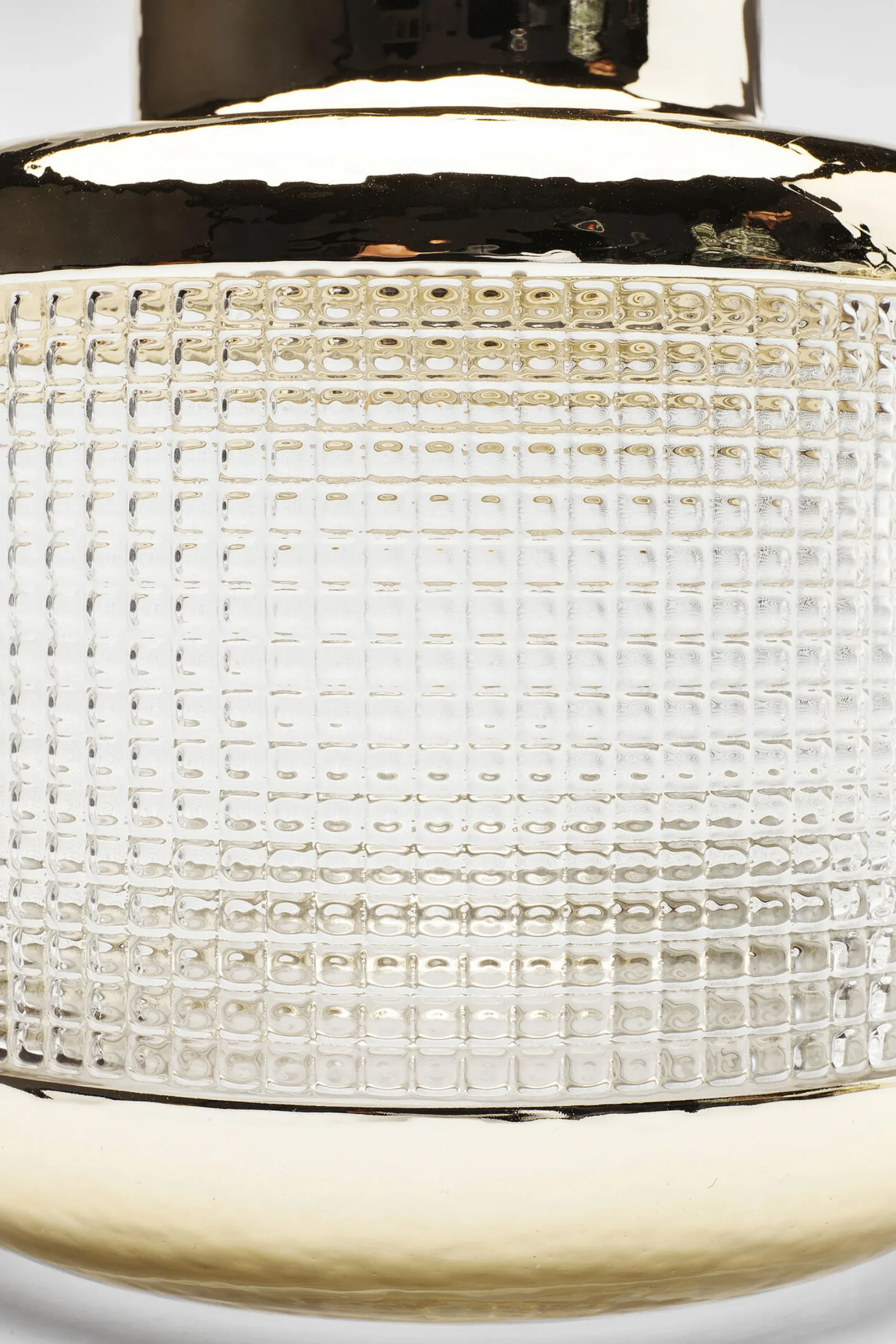 Wazon LA Noble ∅20x19 cm transparentno-złoty