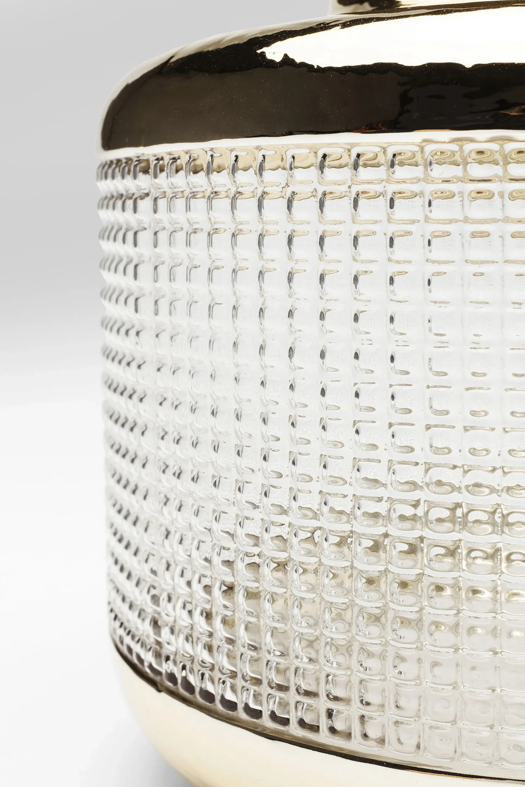 Wazon LA Noble ∅20x19 cm transparentno-złoty