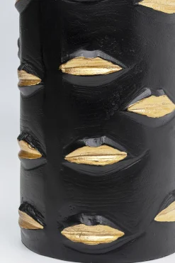 Wazon Lips Ø15x30 cm czarno-złoty