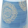 Wazon porcelanowy niebieski motyw kwiatowy Ø19x47 cm