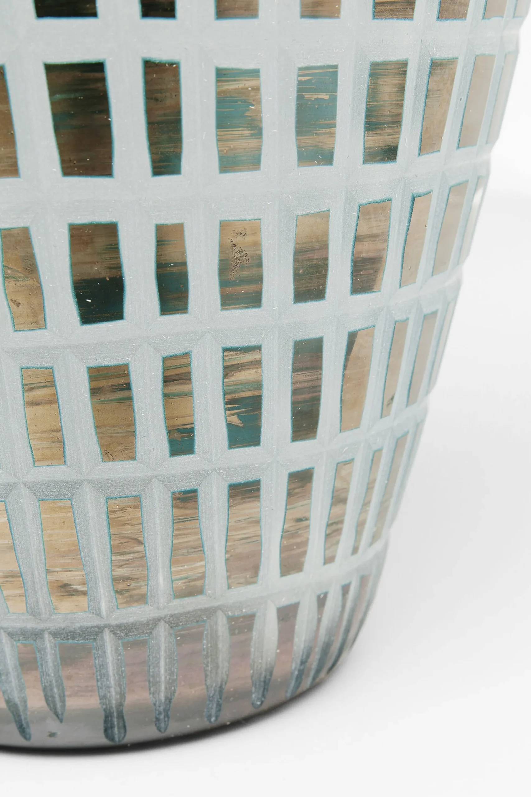 Wazon Square ∅23x41 cm niebieski