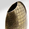 Wazon stalowy złoty do salonu 15x21 cm
