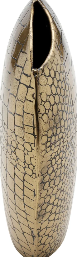Wazon stalowy złoty do salonu 15x21 cm