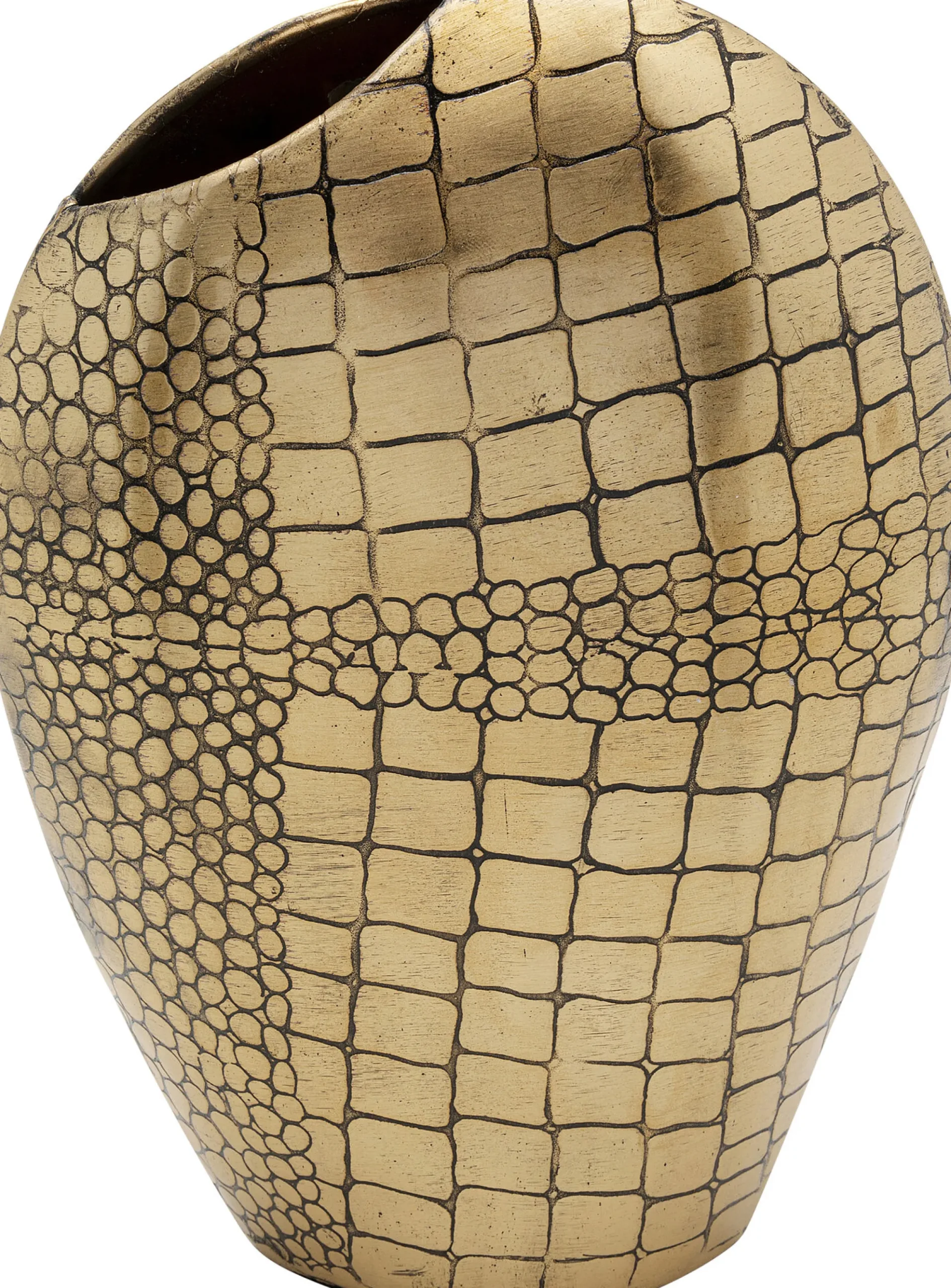 Wazon stalowy złoty do salonu 15x21 cm