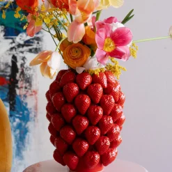 Wazon Strawberries czerwony 30cm