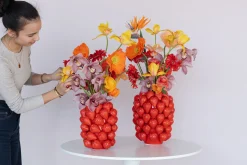 Wazon Strawberries czerwony 30cm