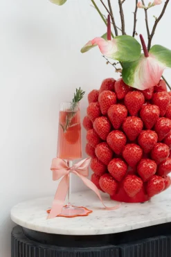 Wazon Strawberries czerwony 30cm