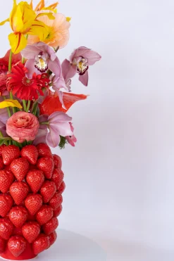 Wazon Strawberries czerwony 24cm