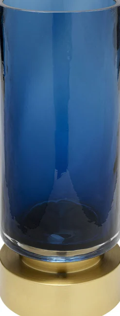 Wazon szklany w kolorze niebieskim Ø12x31 cm