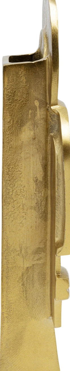 Wazon z aluminium w kolorze złotym motyw twarzy 20x36 cm
