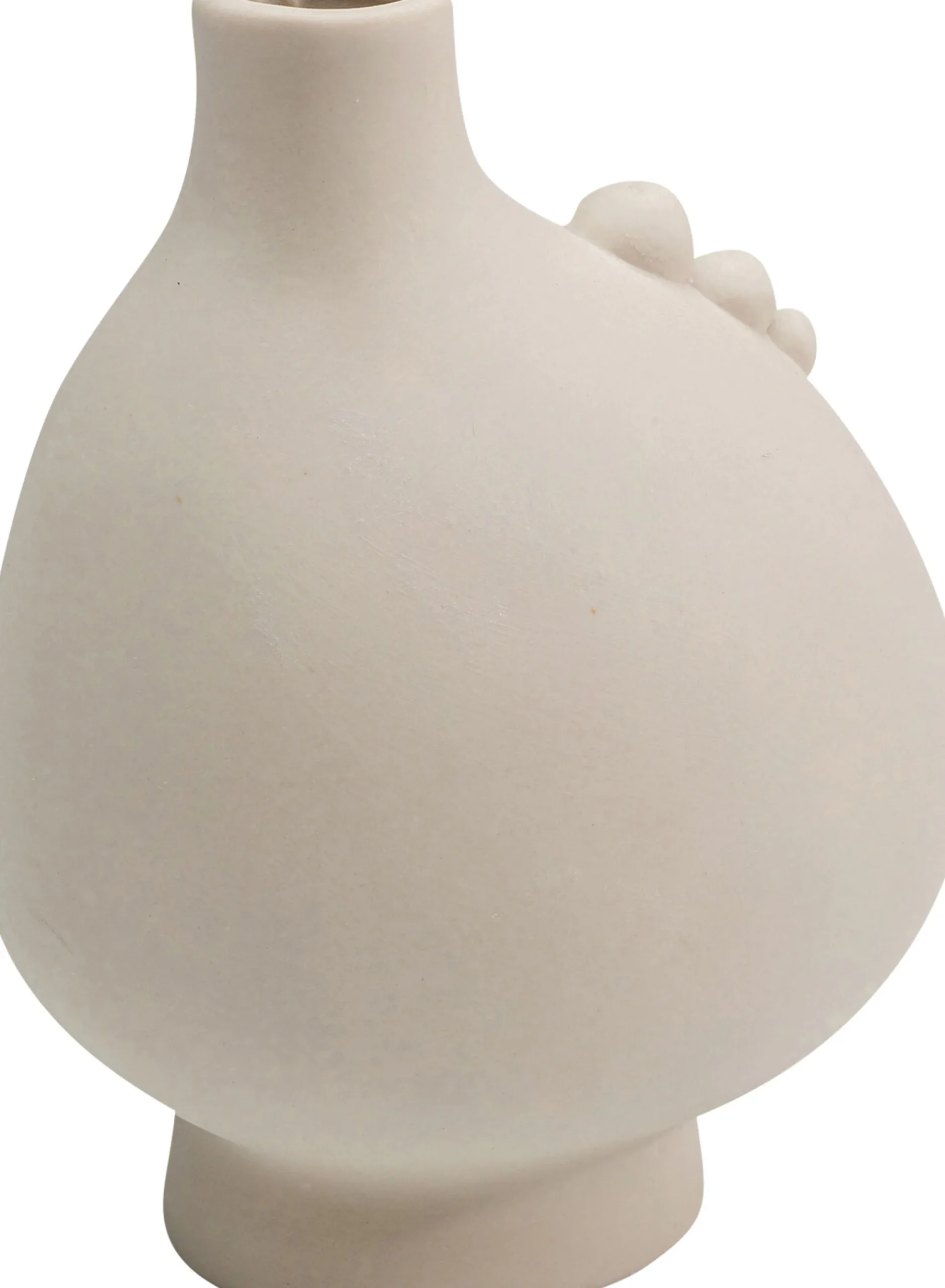 Wazon z ceramiki beżowy twarz abstrakcyjna 13x16 cm