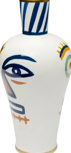 Wazon z porcelany kolorowy dwie twarze Ø21x44 cm