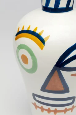 Wazon z porcelany kolorowy dwie twarze Ø21x44 cm