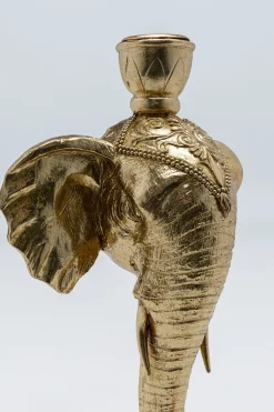 Świecznik Elephant Head 16x36 cm złoty