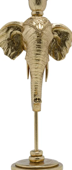 Świecznik Elephant Head 16x36 cm złoty