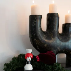 Świecznik kolorowy dama na świecę stożkową 16 cm