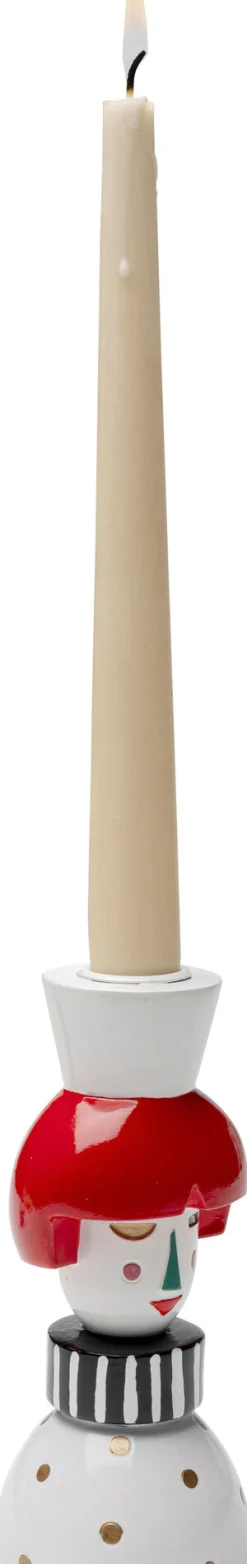 Świecznik kolorowy dama na świecę stożkową 16 cm