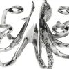 Świecznik Octopus 30x15 cm srebrny