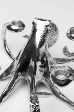 Świecznik Octopus 30x15 cm srebrny