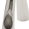 Świecznik podwójny z aluminium srebrny 28x21 cm