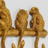 Wieszak ścienny Monkey Hook 70x22 cm złoty