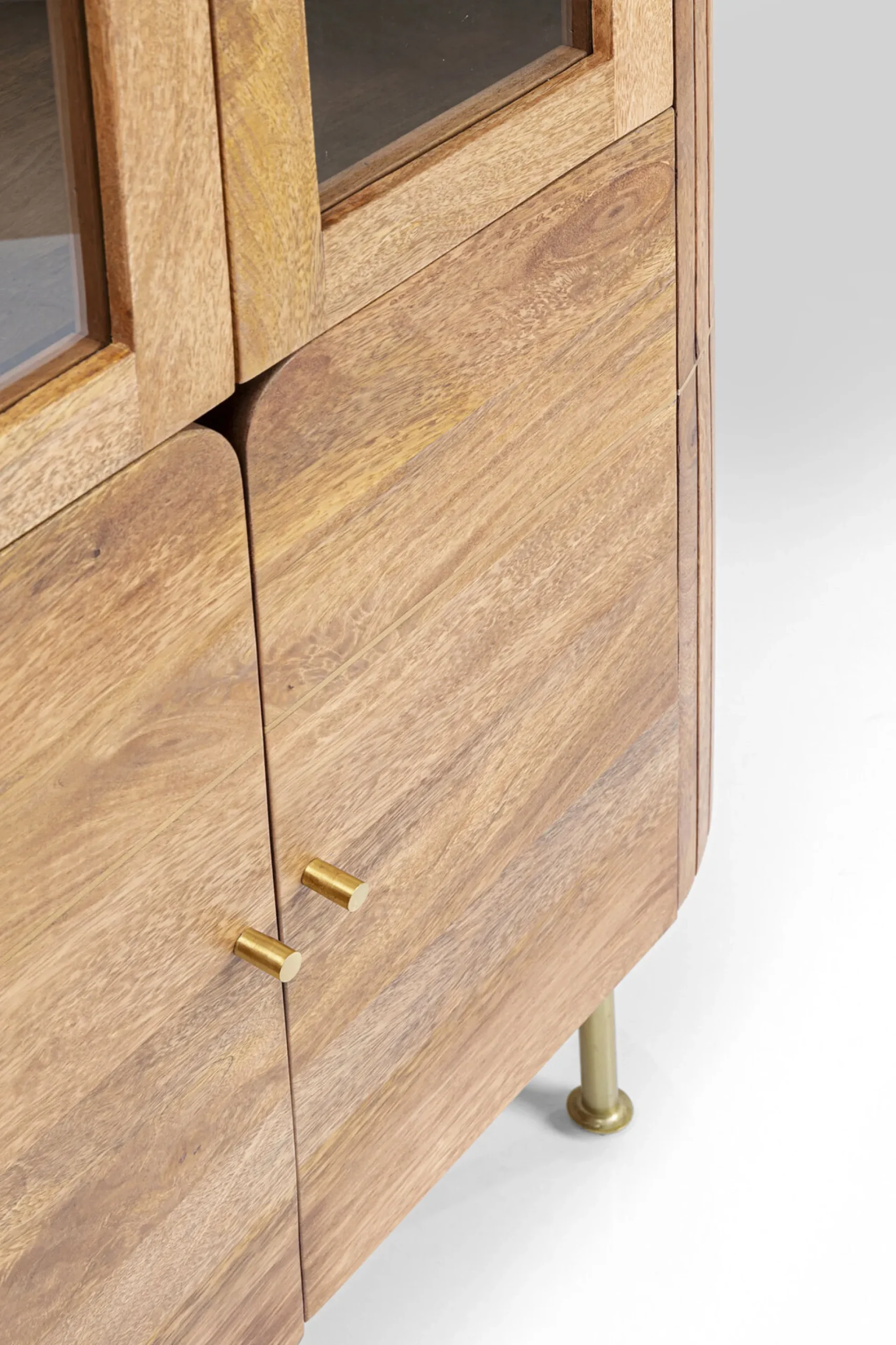 Witryna Grace 100x145 cm drewno mango - blat marmur