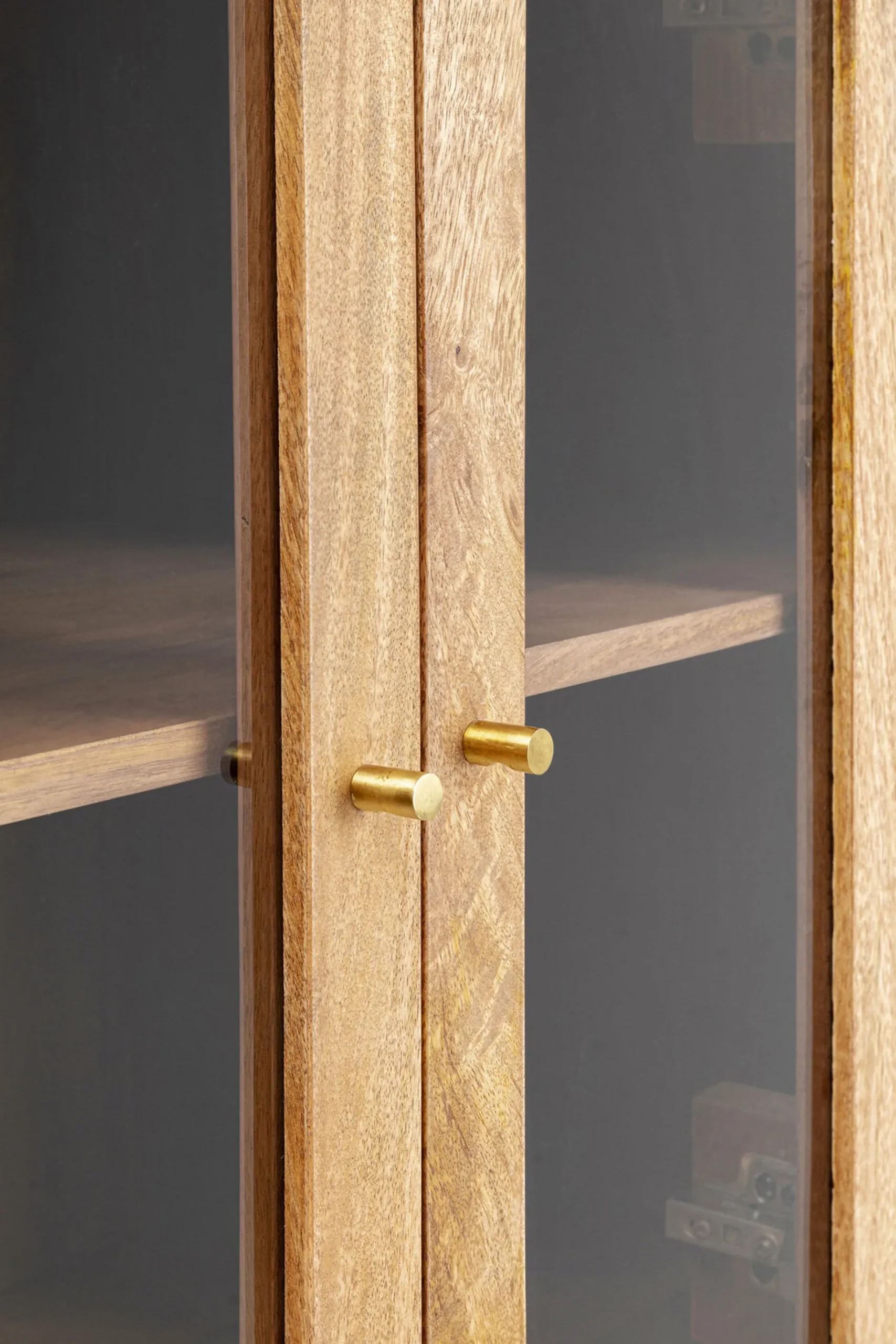 Witryna Grace 100x145 cm drewno mango - blat marmur