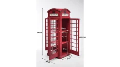 Witryna London Telephone 140x53 cm czerwona
