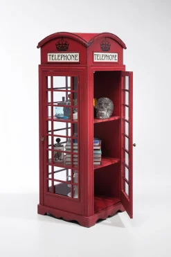 Witryna London Telephone 140x53 cm czerwona