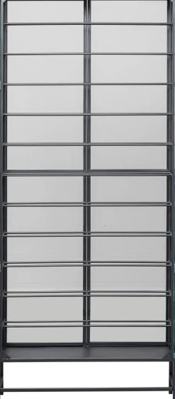 Witryna na wina loft 2-drzwiowa stal i szkło 75x180 cm
