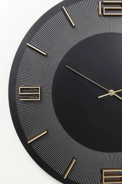Zegar ścienny Leonardo Ø49 cm czarno-złoty